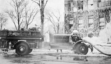 A fire truck pulling a fire truckAI-generated content may be incorrect.